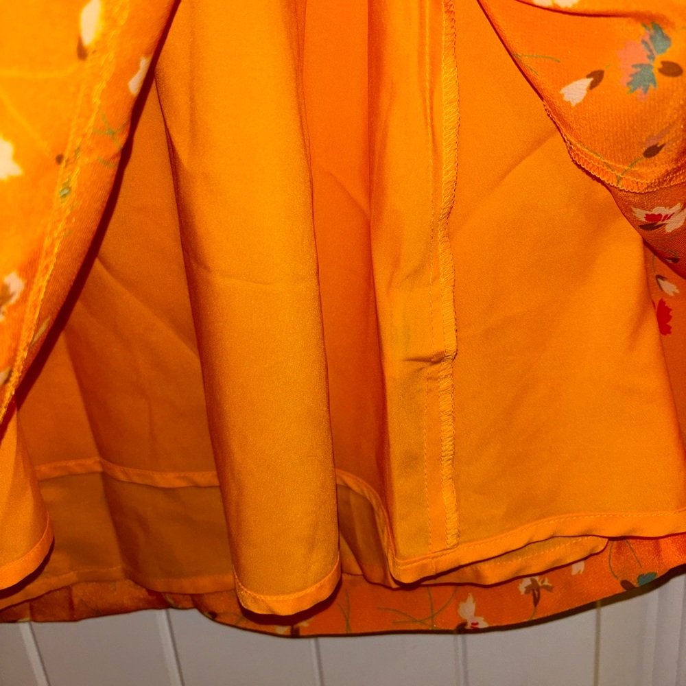 Madewell Silk Belladonna Painted Dress in Carnations Size 12 - Picture 11 of 13